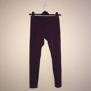 Aerie Maroon Basic Full Length Leggings